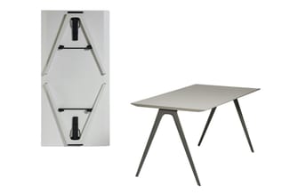 Brunner A-Table modulaire conferentietafel met rank A-vormig onderstel en innovatief inklapmechanisme