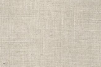 Textielmonsterwaal in beige-grijs linnen weefsel, nummer 27 aangegeven linksonder